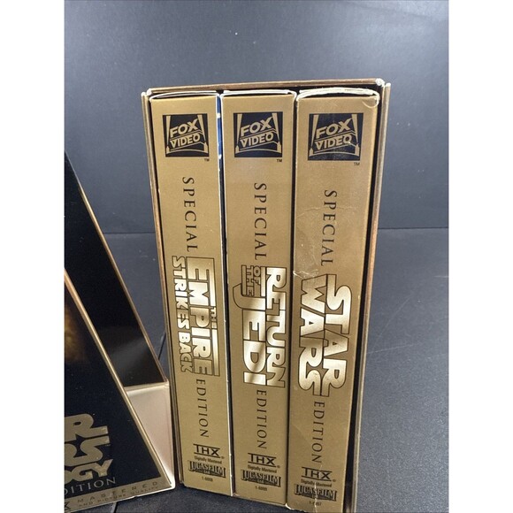 Vintage Star Wars Trilogy VHS Box Set Special Edition 1997 Gold - Picture 2 of 7